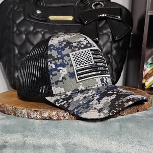 Digital Camo American Flag Cap